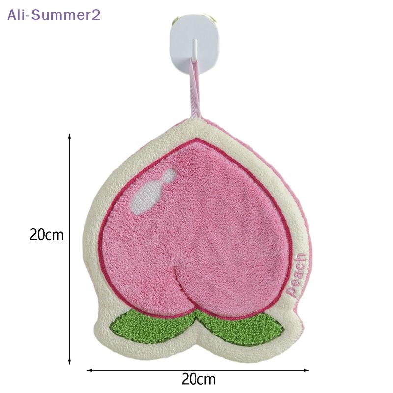 {Summer2} {Summer2} Fruit Hand Towel Kitchen Absorbent Cleaning Cloth Soft Bath Hanging Towels Bathroom Hand Cloth Home Supplies