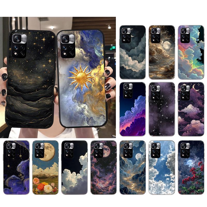 Clound Moon Star Night Funda Phone Case For Xiaomi Redmi Note 14 Pro 14 13 12 11 10 Pro 14S 12S 11S Redmi 14C 13C 10