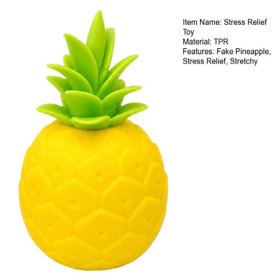 Fake Pineapple Toy Stress Relief Toy Realistic Squeeze Fidget Slow Rebound Fruit Sensory for Anxiety Reduction Shaped