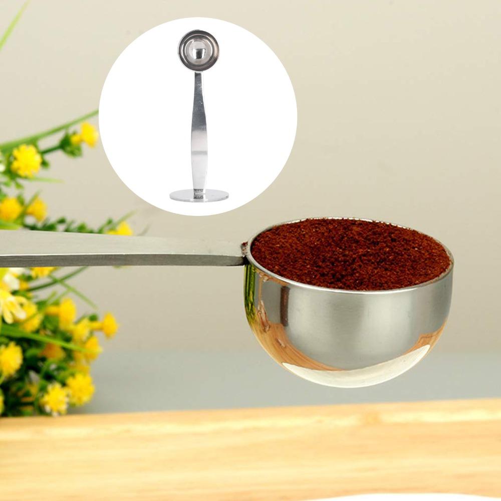 Pressed Bottom Coffee Tamper Spoon 15 ML Capacity Coffee Powder Spoon Coffee Grinding