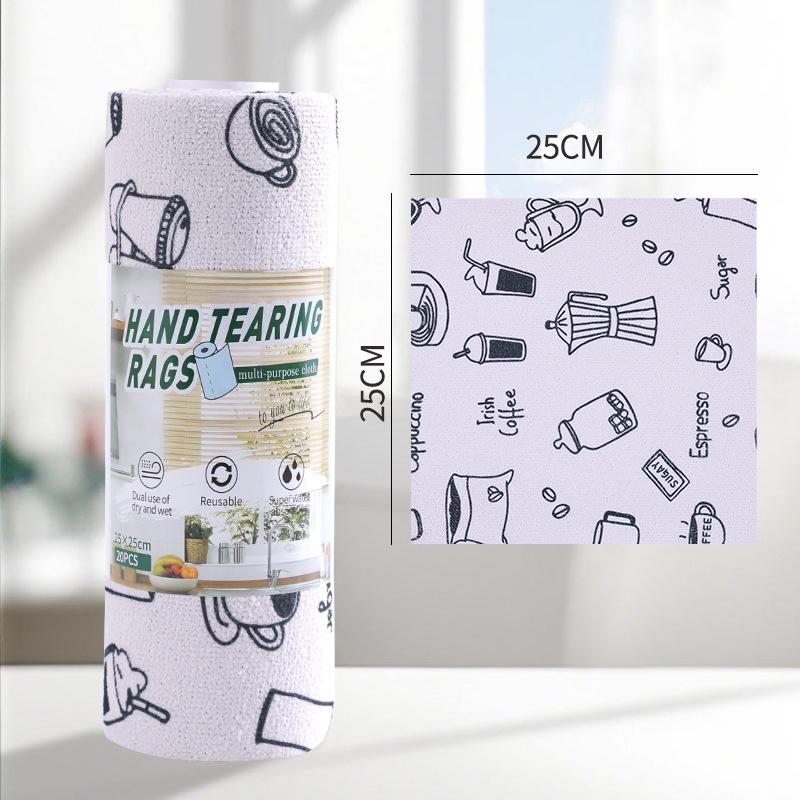 Ultra-Fine Fiber Tearable Cleaning Cloths - Wet & Dry, Thickened Weekly Disposable Wipes for Kitchen Use