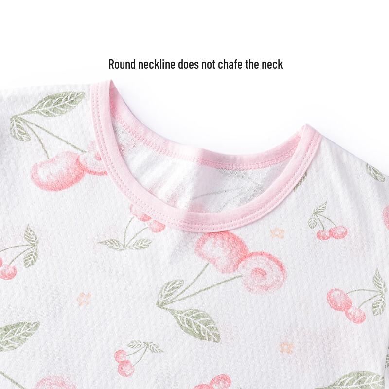Girls' Pure Cotton Long-Sleeved Pajama Set