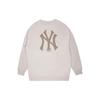 New Era Solid Logo Print Pullover American Crewneck Sweatshirt Unisex sweatshirt Ivory 12727848