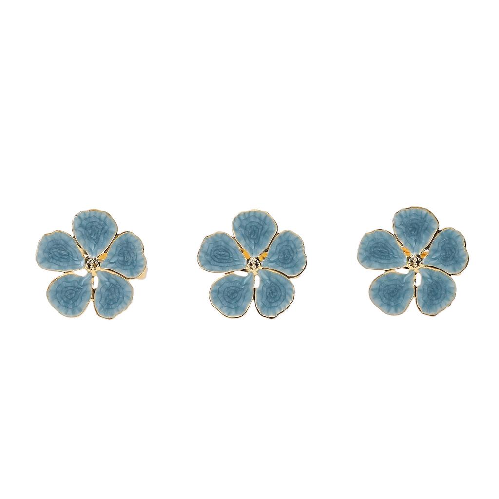 6 Stück Blumen-Serviettenringe Serviettenhalter-Set Florale Servietten-Schnallen Tischdekoration für Hochzeitsbankett Geburtstagsessen