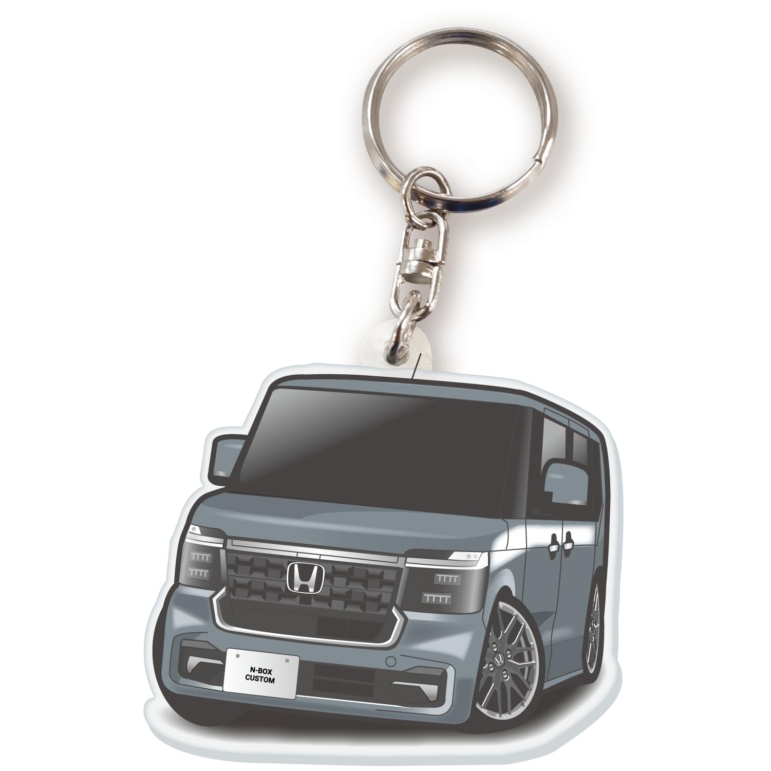 

Акриловый брелок для ключей JP Center N-Box Custom Car, лицензионный продукт Honda (3-е поколение), металлик метеоритный серый
