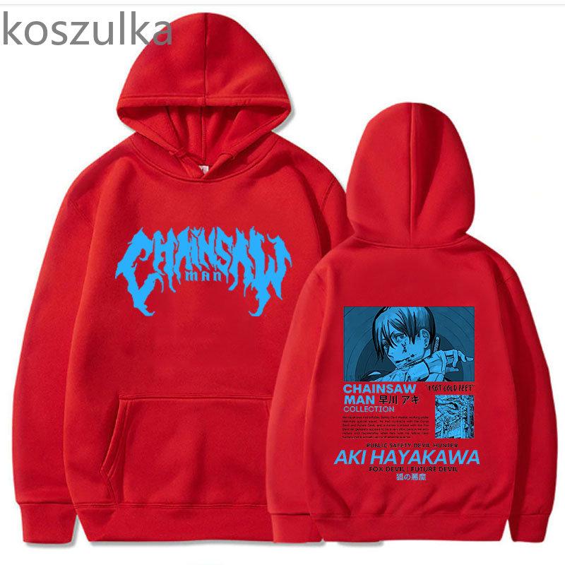Chainsaw Unisex Hoodie Aki Hayakawa Unisexga Hoodies Unisex Anime Unisex/Damen Streetwear Pullover Harajuku Sweatshirts Grafikkleidung