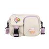 Womens Small Square Canvas Bag With Adjustable Strap And Inner Pocket For Casual Outings