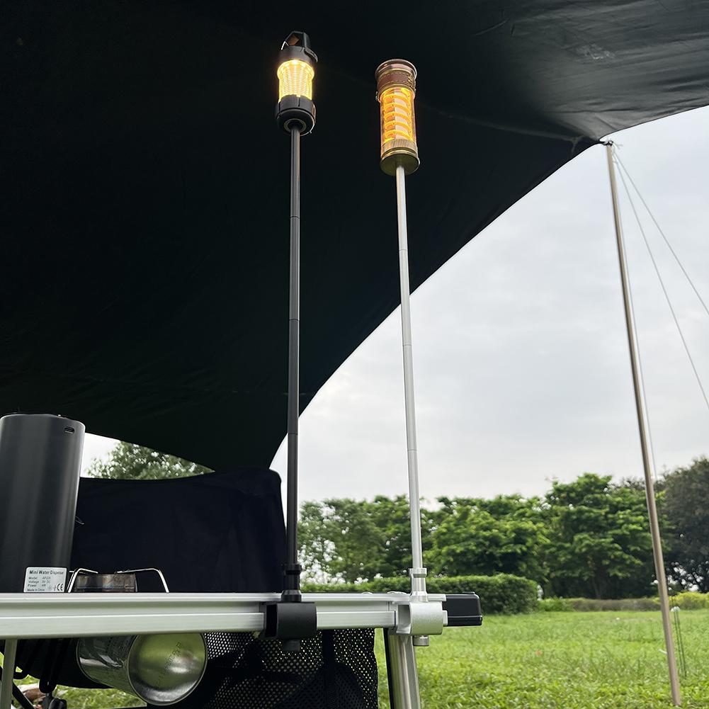 Portable Aluminium Alloy Detachable Lantern Stand Outdoor Light Hanger Portable Lamp Post Pole for IGT Table Camping Accessories