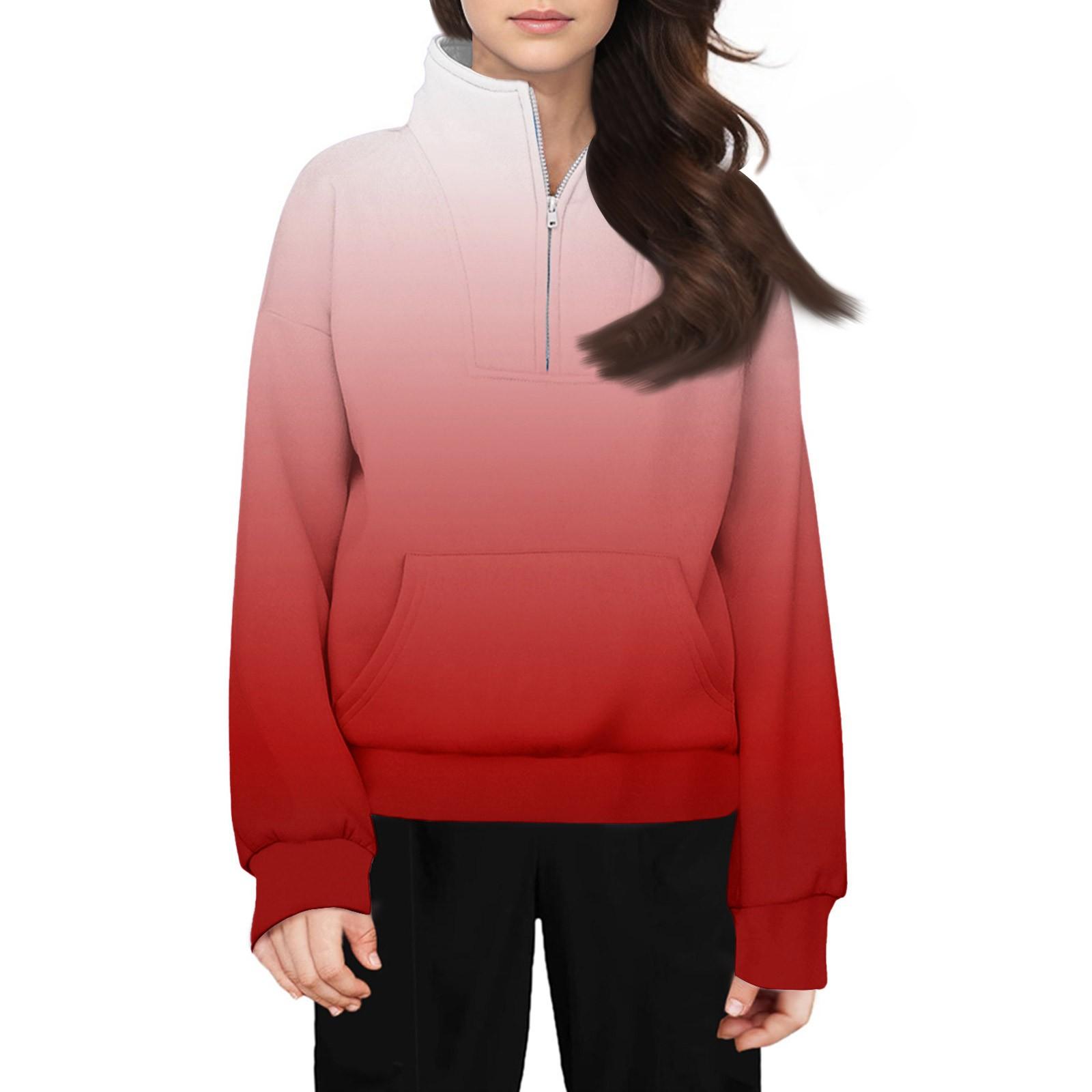 

Толстовка с застежкой-молнией для девочек, свитер с застежкой-молнией, толстовки, осенняя одежда 160 красный