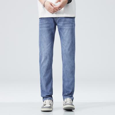 Summer Thin Jeans Men's Slim Casual Straight Loose Long Pants Versatile
