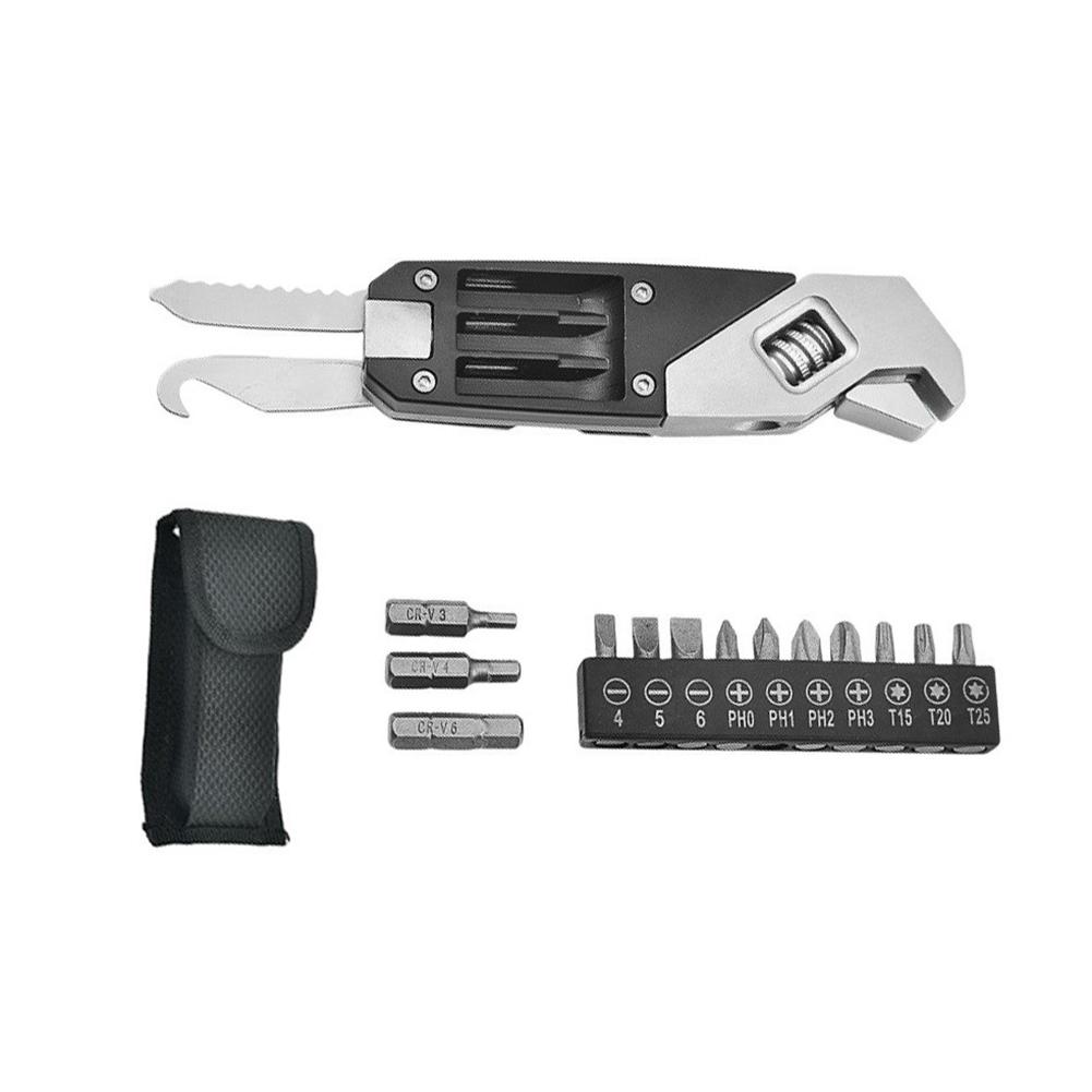 Stainless Steel Adjustable Wrench Folding Hex Wrench with Multi Function Capability for Outdoor and Household Applications
