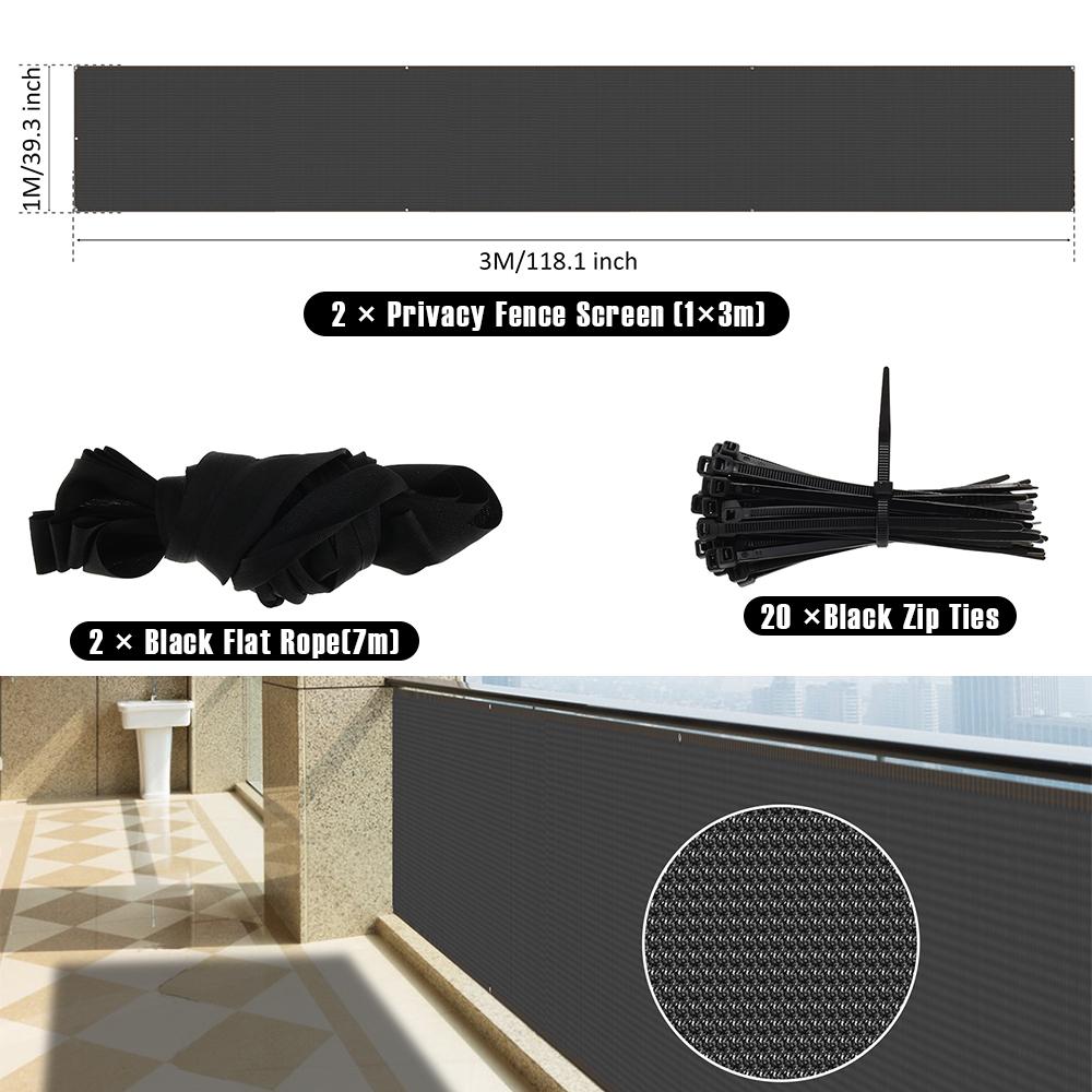 

1/2Pcs Balcony Privacy Fence Netting Mesh Shade Net Cover Breathable Garden Shelter Screen Outdoor Sunshade for Yard Porch Patio