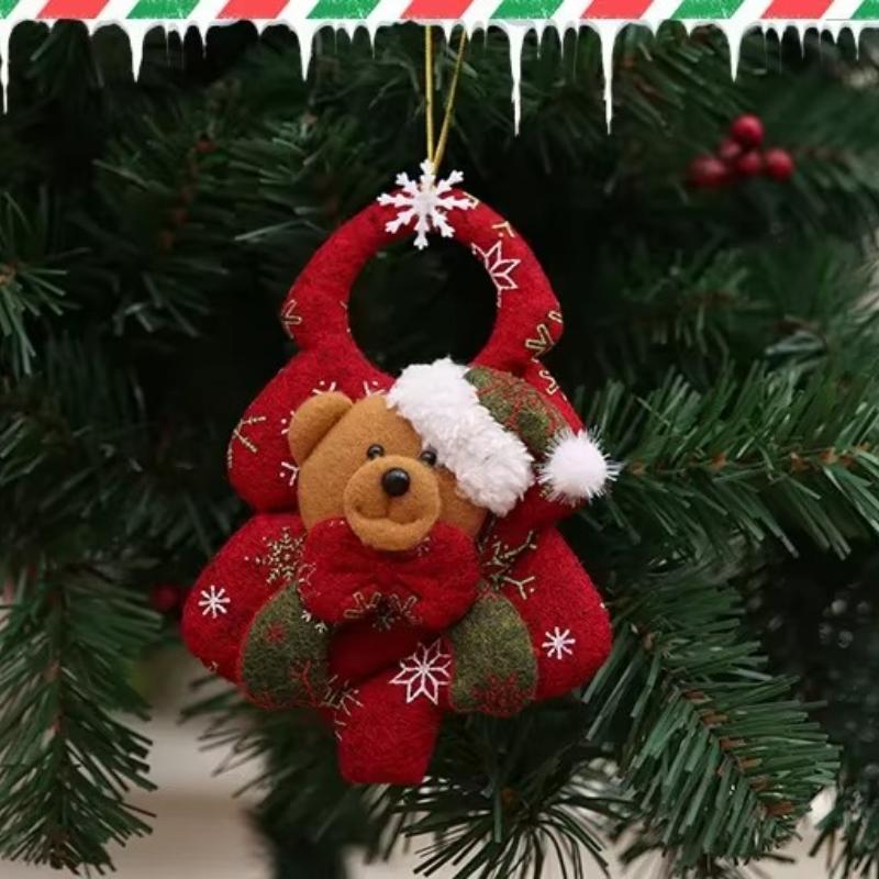 Santa Snowman Pendants Xmas Tree Ornaments Hanging Doll Craft Decor Supplier Christmas Decorations for Home Kids Gift