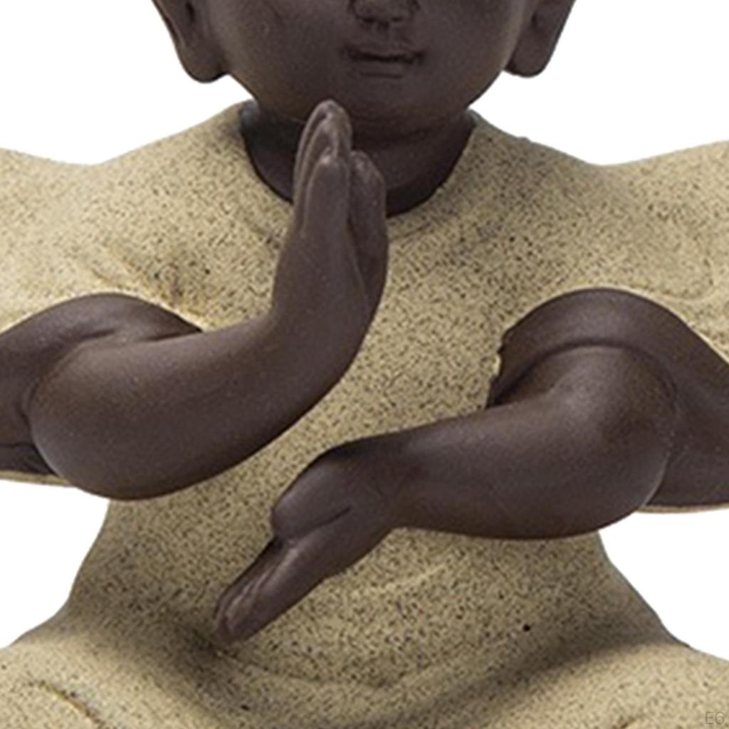Buddhist Figurine Ceramic Monk Statue for Home And Office Decor