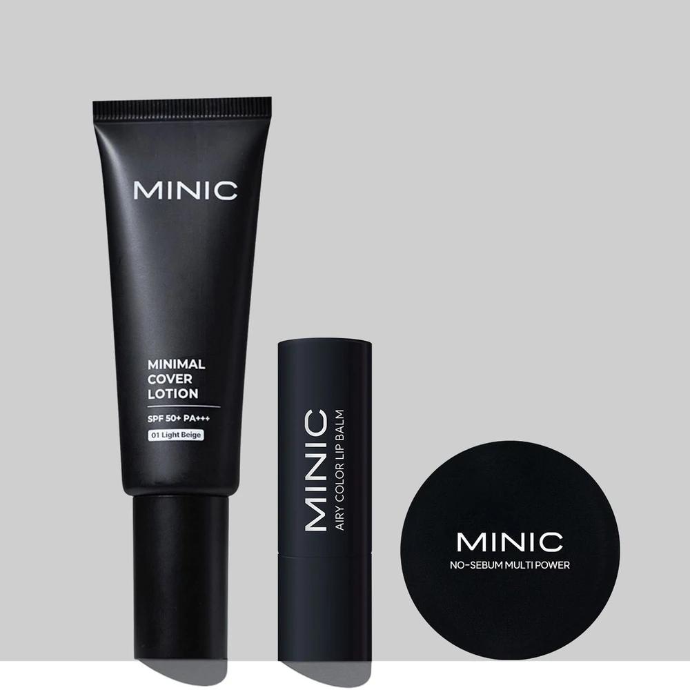 Minimal Cover Lotion No. 01 40ml + Airy Lip Balm 4.7g + No Sebum Multi Powder 5g