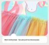 Autumn Girls' Unicorn Princess Dress – Cute European & American Style with Mesh