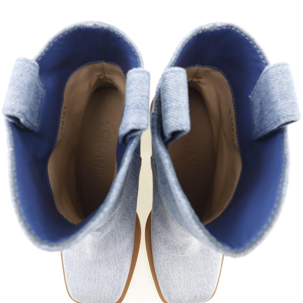 Chanel Krótkie botki botki G30181 denim Damskie Używane
