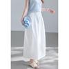 VICTORIA&VERA Drawstring A-Line Midi Skirt