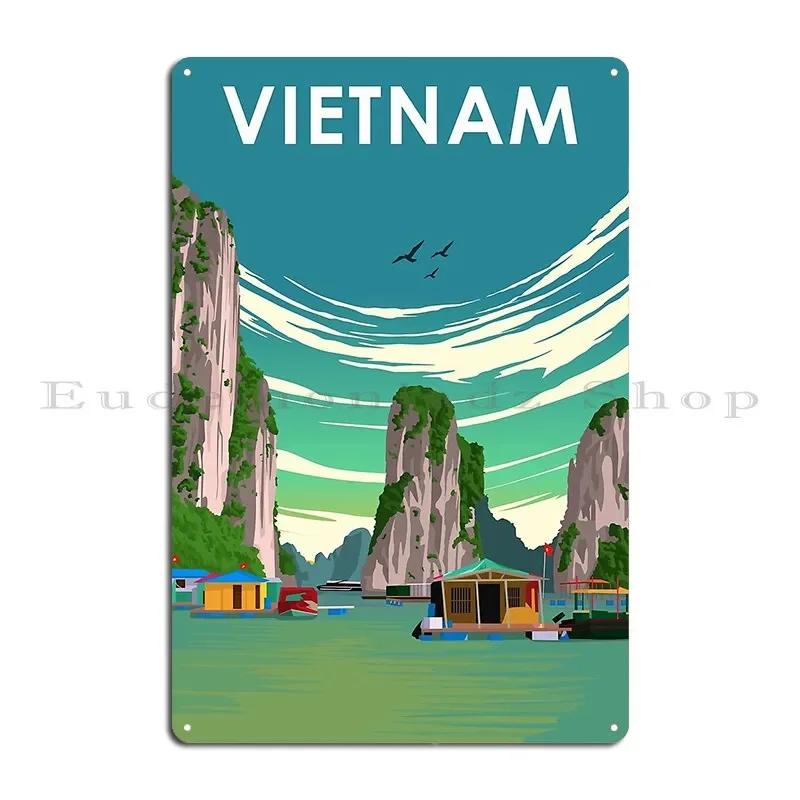Vietnam Retro Vintage Minimal Country Metal Sign Cinema Retro Painting Design Personalized Tin Sign Poster