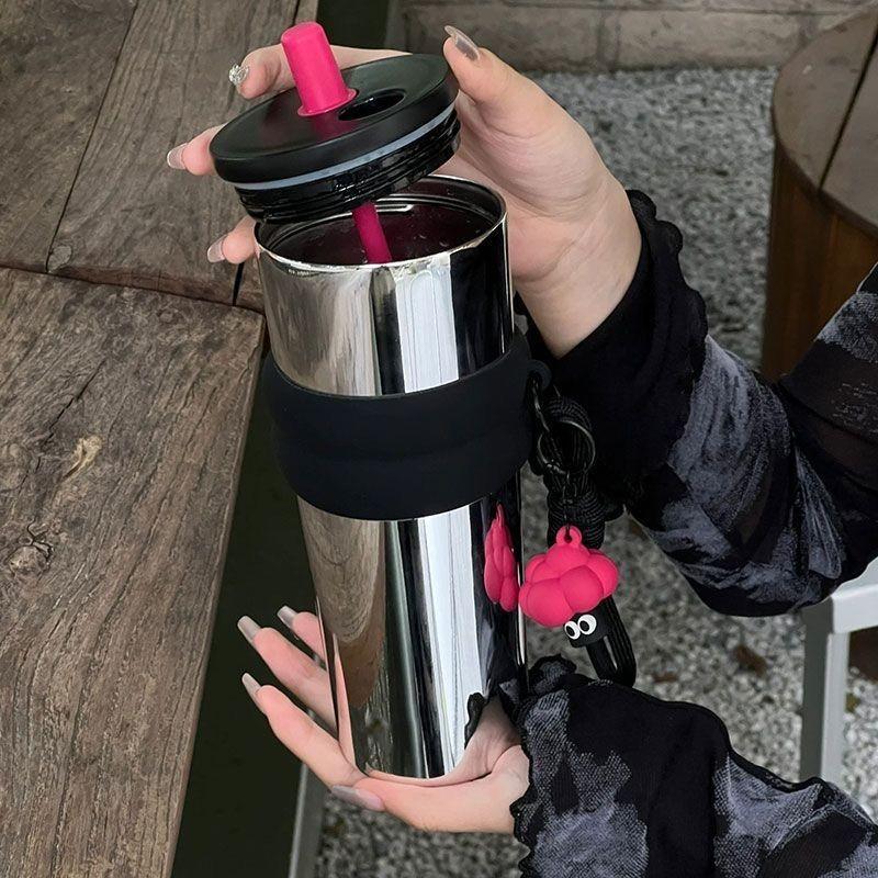 710ml Stainless Steel Travel Mug With Leakproof Lid For Office And Outdoors