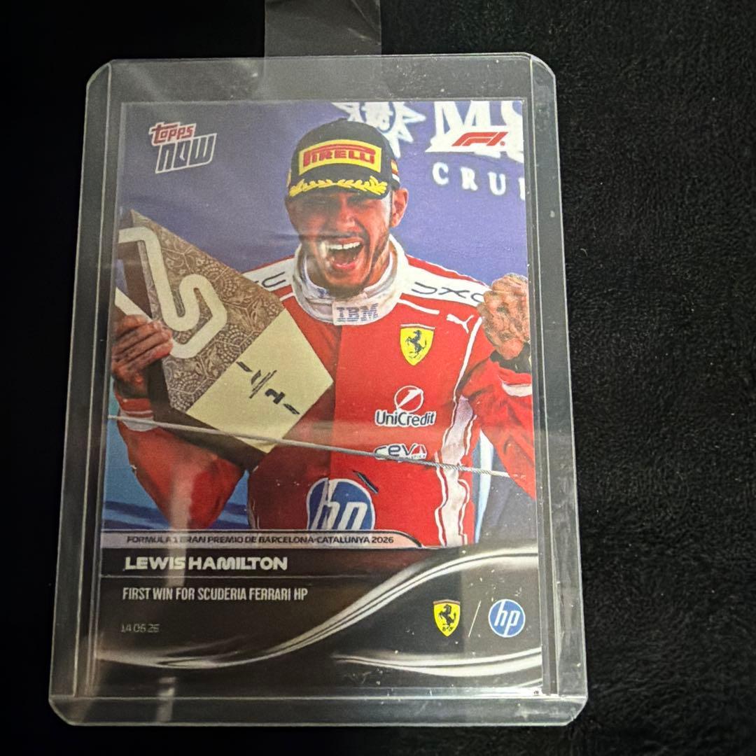 Used Topps Now F1 Lewis Hamilton First Victory Card