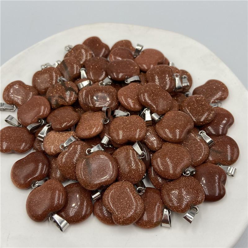 Multicolor Agate Apple Pendant Necklace Christmas Jewelry Gift