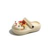 Niche cartoon cute outer hole shoes women's summer new thick-soled non-slip breathable bag head cool slippers soft