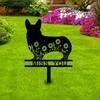 1pc Corgi Pet Memorial Stake Sign, Metal Grave Marker, Sympathy Gift for Dog Loss, Outdoor Yard Art Decor