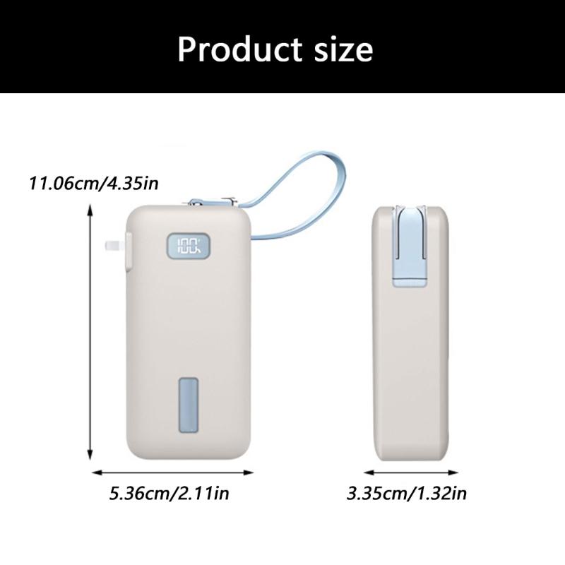 Starke Schutzhülle Stoßfest & Stilvolle Designs Aufbewahrungstasche Leicht zu Tragen für Anaker 10000mAh 3-in-1 Powerbanks