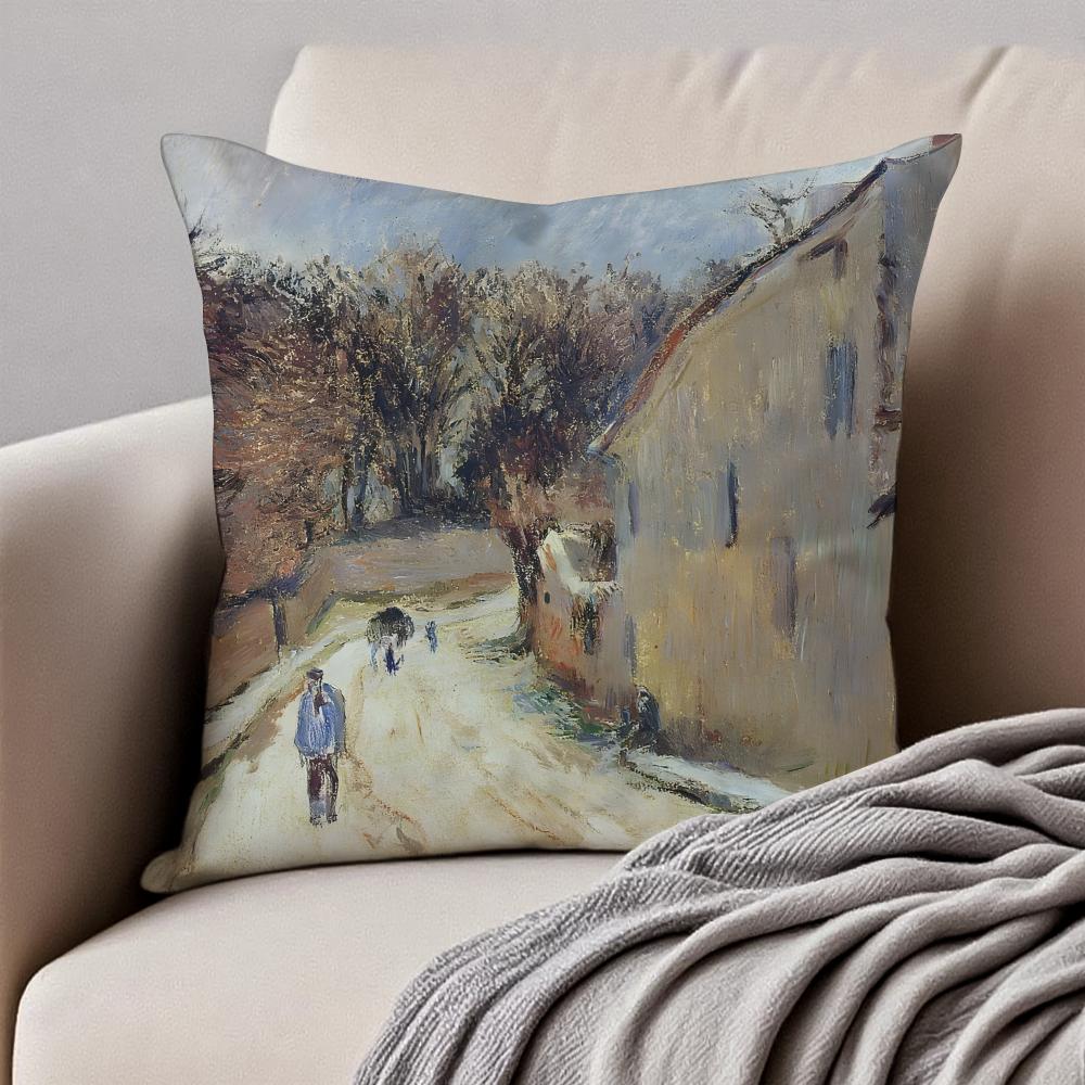 PostImpressionism PPaul Gauguin Cushion Cover Pillowcase Antidustmite Invisible Zipper Short Plush Sofa Cushion