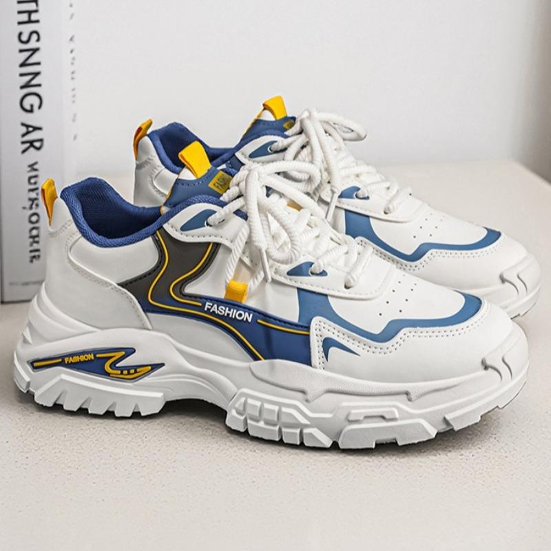 Men Thick Sole Non Slip Running Sneakers, Student Daily Athletic Sports Shoes