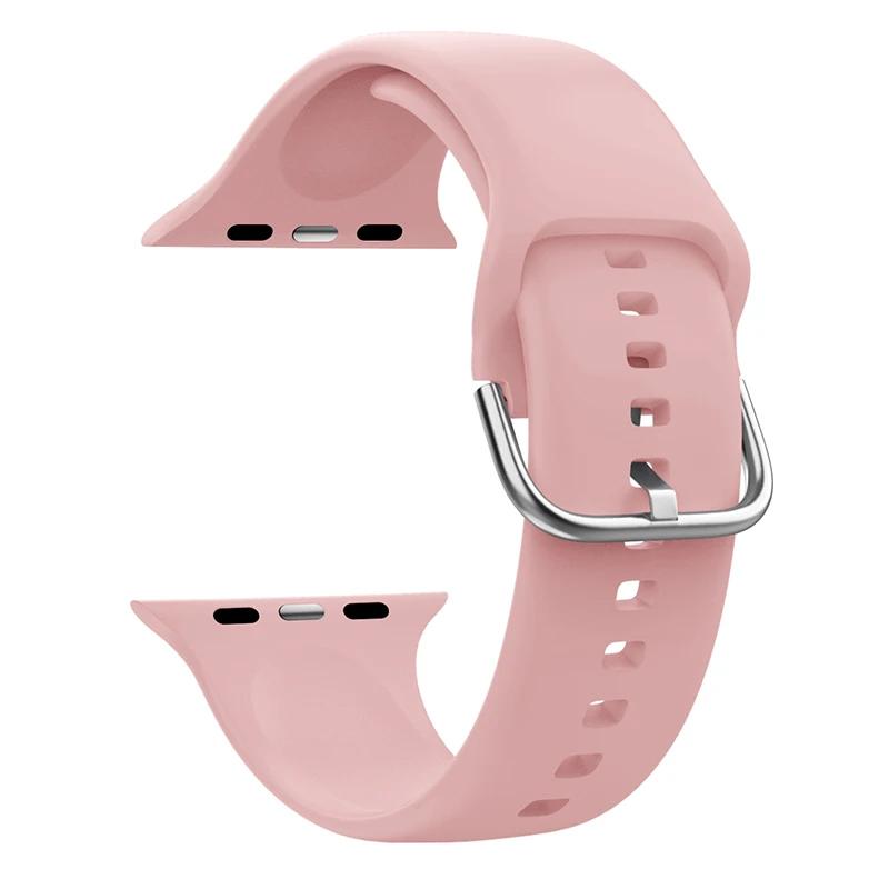 Strap For Apple Watch Band 44mm 45mm 49mm 42mm 41mm 40mm Accessories Silicone Bracelet Correa iWatch Series 8 9 Ultra SE 6 7 5 4