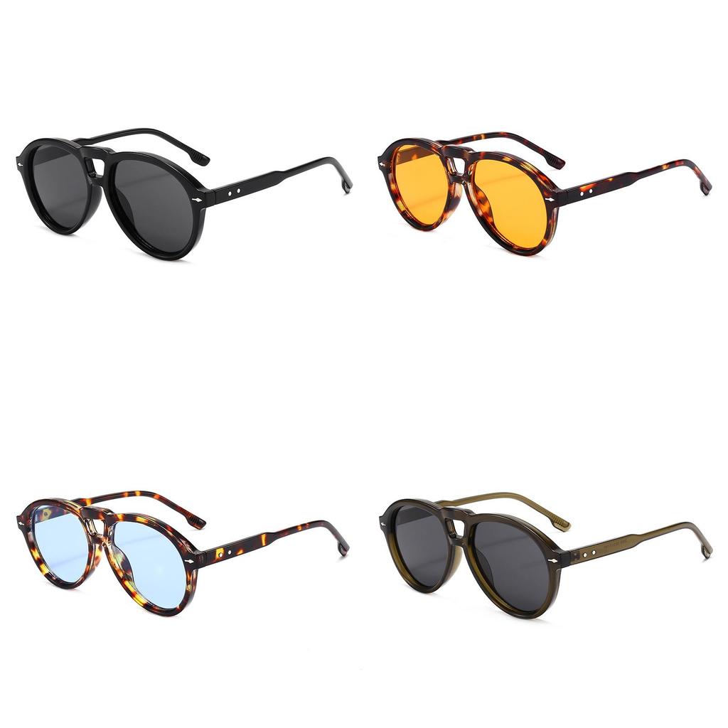 Leopard Pattern Eyewear Unisex Vintage Pilot Glasses Antiultraviolet Sun Shield For Travel