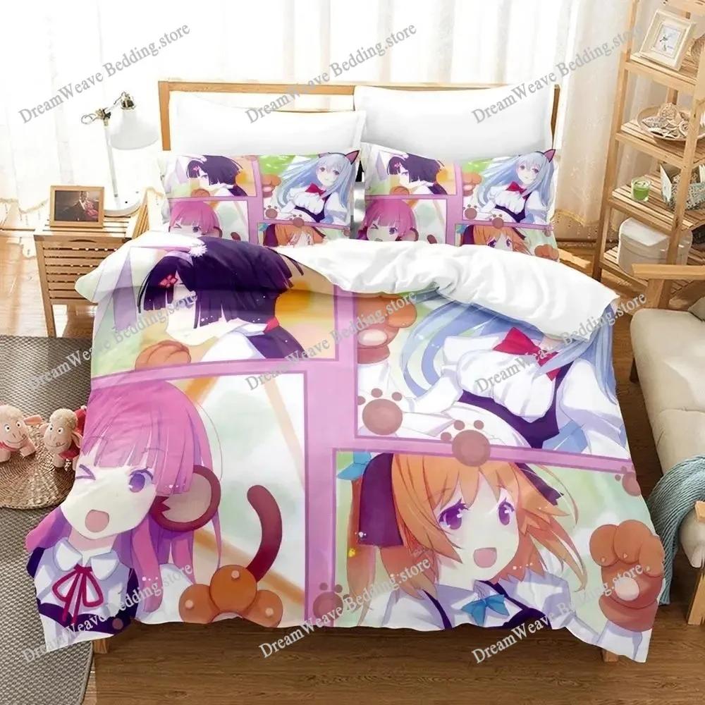 Mode 3D-Druck Kawaii Mädchen OreShura Bettwäsche-Set Cartoon Anime Erwachsener Kind Schlafzimmer Bettbezug-Sets Heimtextilien Luxus Geschenk741
