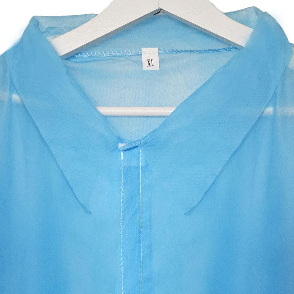Disposable Apron Blue With Velcro (22G Non-woven) 1 Piece