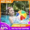 Aufblasbarer Strandball Schwimmbad Spielball Spaß Spiel Strandballspiel Party Wasserspielball Regenbogenfarbe für Alter 3+ Kinder