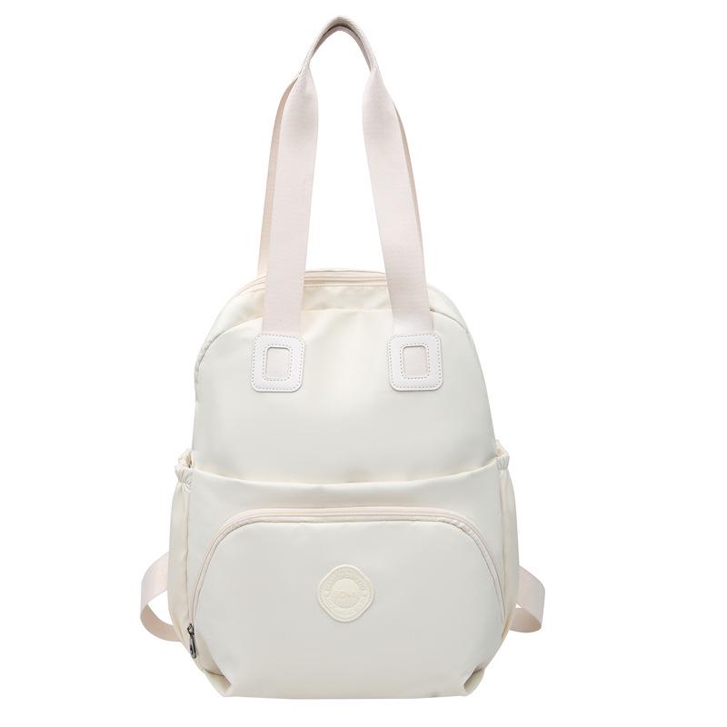 

Женский рюкзак большой вместимости в корейском стиле, многофункциональный: Повседневная и универсальная плечевая сумка-тоут для путешествий 33x11x42 cm белый