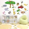 Removable PVC Wall Stickers Cartoon Animals for Kids Room Decor Kindergarten Nursery Preschool Educational Decals
