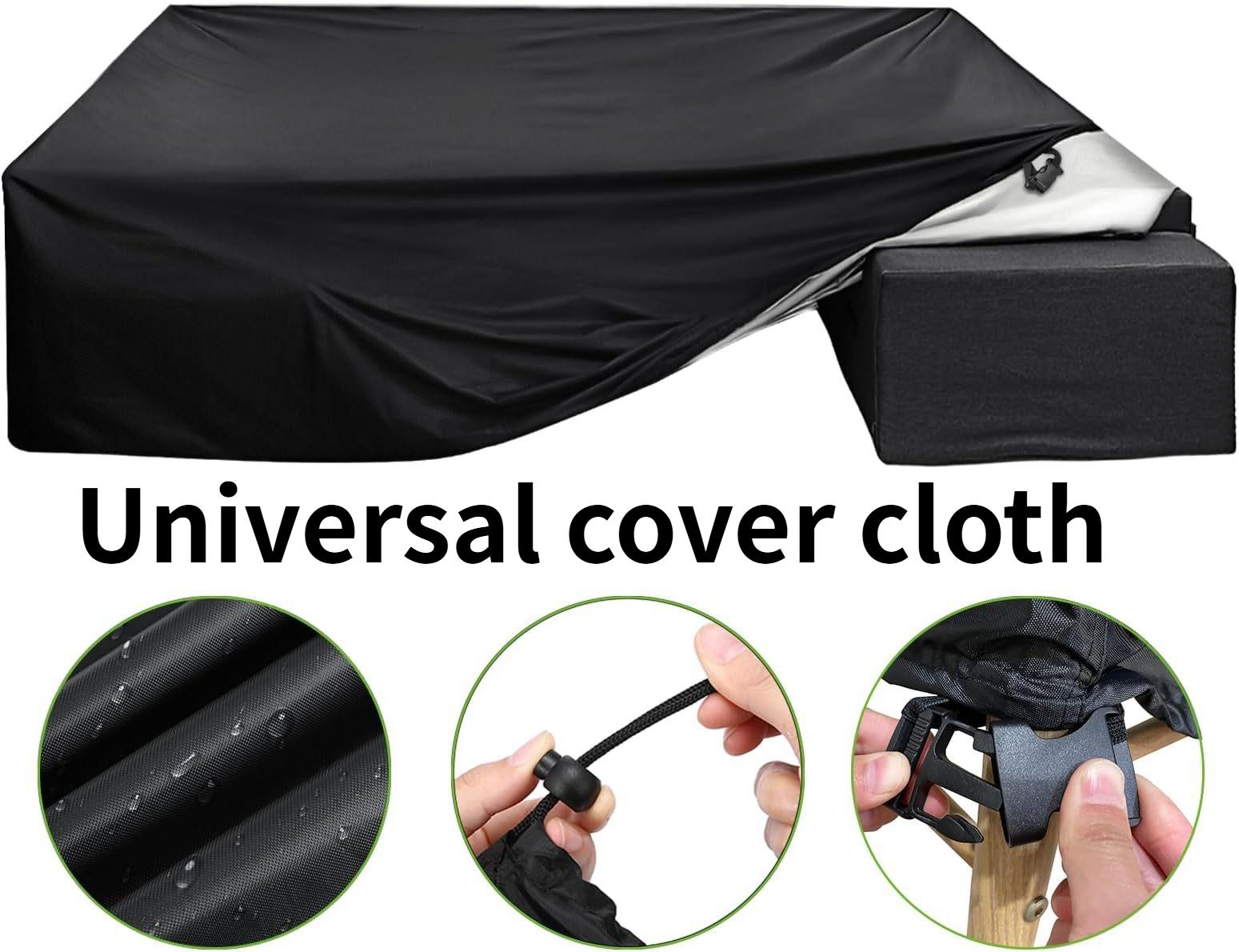 

Outdoor Courtyard Garden Furniture Dust Cover Thickened Oxford Cloth Waterproof Sun Proof Rain Proof Sofa Table and Chair Cover 110 X 110 X 74cm серебряный