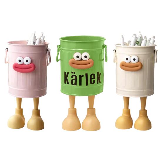 Cartoon Pen Holder Sausage Mouth Storage Bucket Large Capacity Student Desktop Storage Box Desk Organizer for Office Home