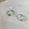 Gebrochenes Silber~ Opal Elastischer Seilring Damen Nische Premium Gefühl Vielseitig Einfach Liebesring Trend