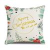 Christmas Pillowcase Nordic Golden Letters Linen Elk Christmas Sofa Pillowcase Cushion