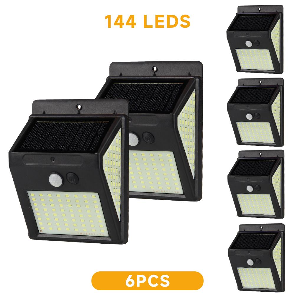 42/144/230 LED Solar Light PIR Motion Sensor Wall Light 4 Modes Solar Lamp Outdoor Waterproof Solar Courtyard Garden Wall Lamp
