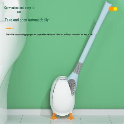 Tauchente Silikon-Toilettenbürste mit Basis - Harte Borsten für effektive Badreinigung