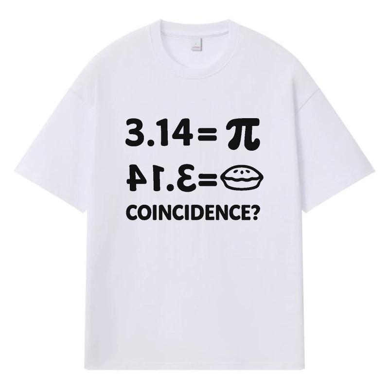 2026 Printed Graphic Math Pi And Pie Design Y2k Harajuku Streetwear 100% Cotton T Shirt Casual Oversized Summer Men T-shirt