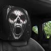 Headrest Cover for SUV Funny Car Covers Spooky Pattern Seat Polyester Protector Protector Universal Breathable Stretchy Interior Accessories