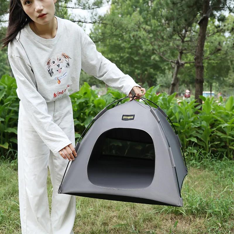 Haustierzelt Nest Katzennest Abnehmbar Tragbar Faltbar Sonnenschutz für den Außenbereich Katzen- und Hundezelt Hundehütte Haustierbedarf