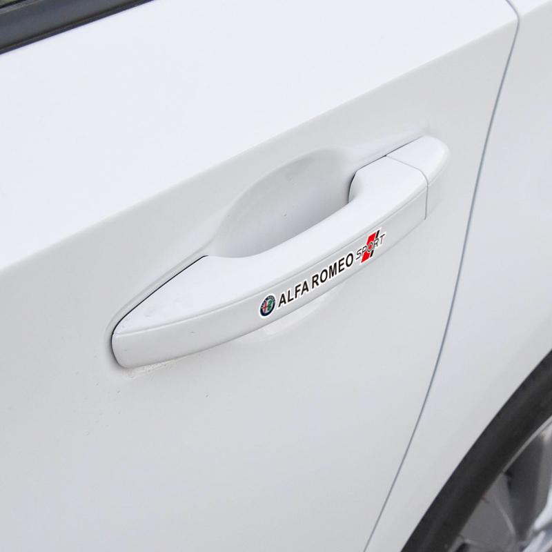 4Pcs Car Stickers Paste Freely Decorative Decal For Alfa Romeo 156 159 147 4C 8C 166 Giulia Giulietta Mito Stelvio Spider GT