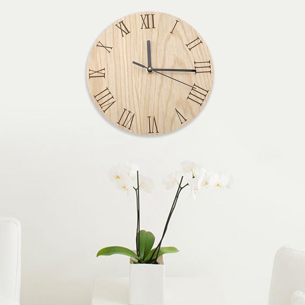 Wooden  Analog Display Decor Garden Hallway Outdoor Hanging Wall Clock (33cm)