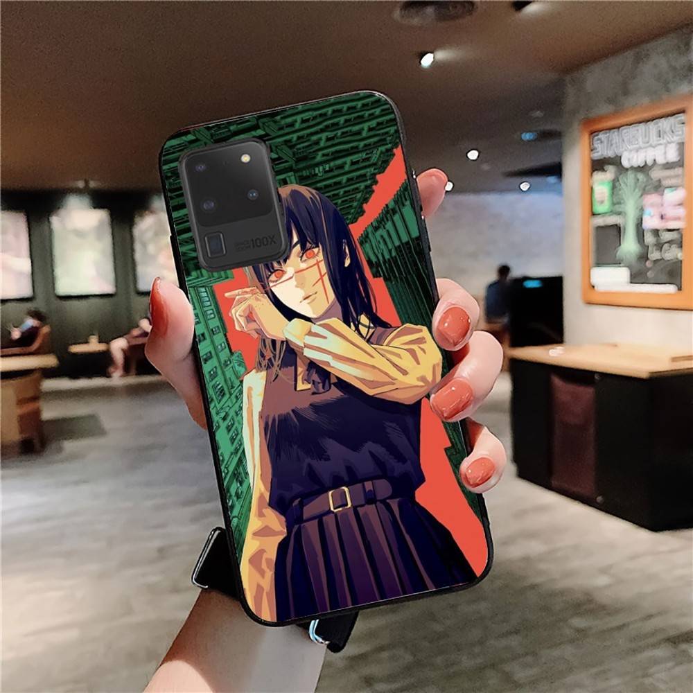 Amine Girl Mitaka Asa Chainsaw Man Phone Case For Samsung S 24 Fe 25 Ultra Plus 20 Lite 21 30 22 23 24 22 Ultra 5G Fundas